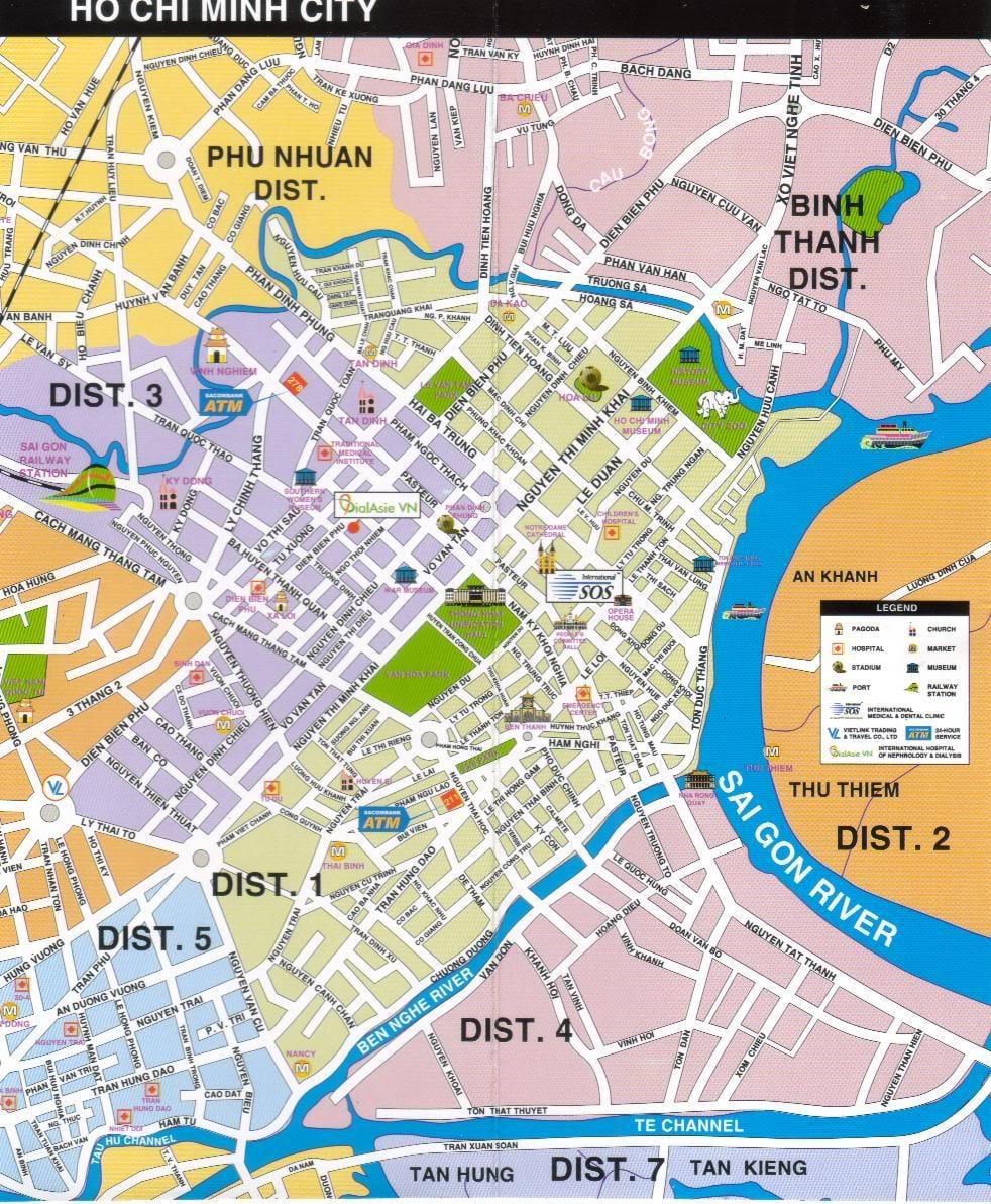 hcmc tourist map
